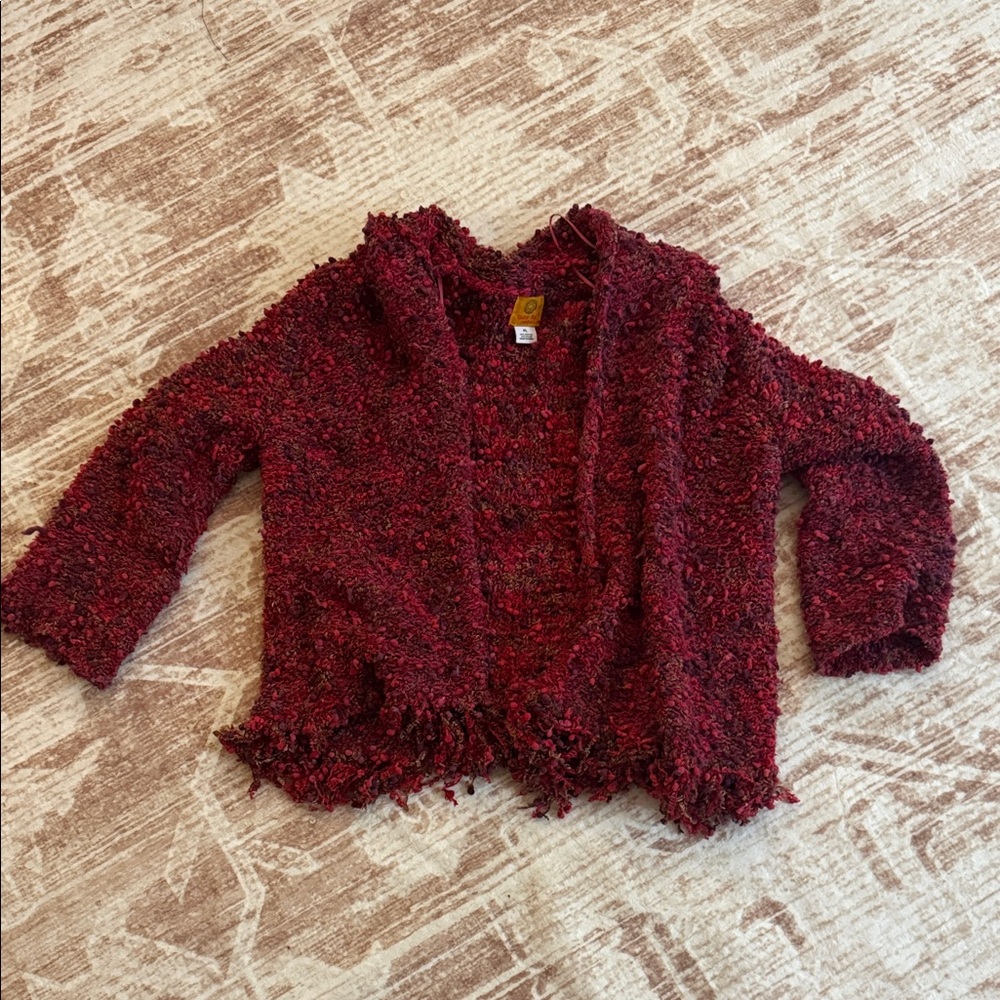 Cozy Red Ruby Rd Petite Large Sweater